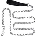 thumbnail image 2 of 6ft Metal Chain Heavy Duty Dog Leash, Chew Proof Chain Dog Leash with Padded Handle for Large & Medium Size Dogs, 2 of 7