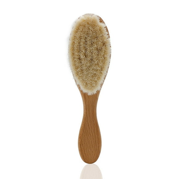 Cepillo de pelo de cabra, cepillo de pelo para bebé con mango de madera, cepillo de pelo súper suave