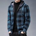 thumbnail image 2 of Suéter de punto tipo cárdigan a cuadros, sudaderas con capucha para hombre, camisetas azules, ropa de manga larga para hombre, ropa de otoño 100 % coreana, cálida y cálida para primavera X, 2 of 5