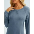 thumbnail image 5 of Womens Long Sleeve T Shirts crew Neck Loose Soft Casual Tops Fall Fashion Comfy Tees, 5 of 6