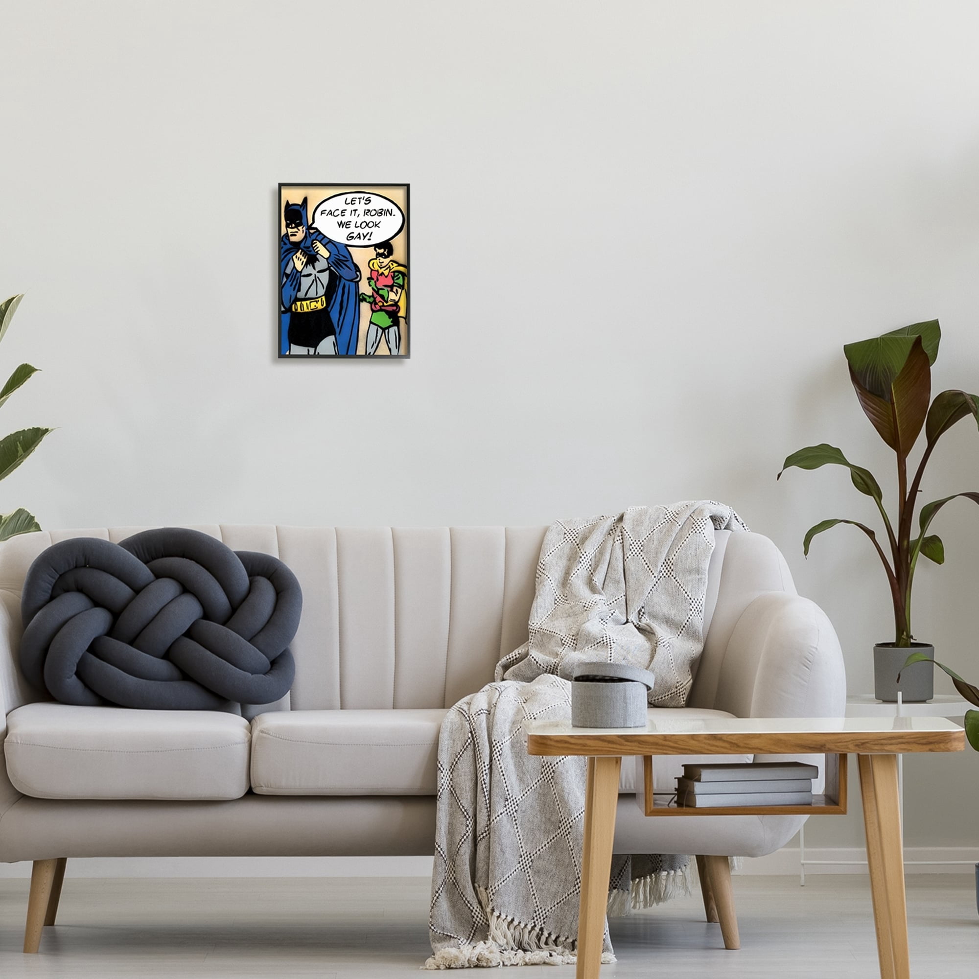 Stupell Industries Let's Face It Robin Funny Comic Fairy Tales & Fantasy Painting White Framed Art Print Wall Art