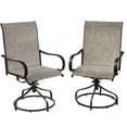 thumbnail image 3 of TLSUNNY Swivel Outdoor Chairs Set of 2, Patio Swivel Dining Chairs with Textilene Fabric and Metal Frame, Outdoor Swivel Sling Chairs for Garden, 3 of 10