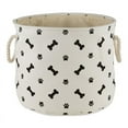 thumbnail image 2 of Bone Dry Pet Storage Collection Paw and Bone, Medium Round, 12x15x15", Black, 2 of 11