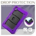 thumbnail image 7 of XYX For iPad Air 11 inch (2025 M3/2024 M2) Case, 3in1 Heavy Duty Shockproof Tablet Case with Stand, Shoulder Strap, Purple, 7 of 7