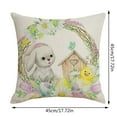 WalGRHFR Kids' Travel Cushion Easter Bunny Pillow Cover Bedroom Sofa