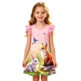 thumbnail image 4 of Tfken Soft Dresses Girls Comfy Holiday Travel Girls Pajamas Dresses Casual Cartoon Print Homewear Sleepwear Loungewear Children Cute Clothes Size 3-4 Years, 4 of 4