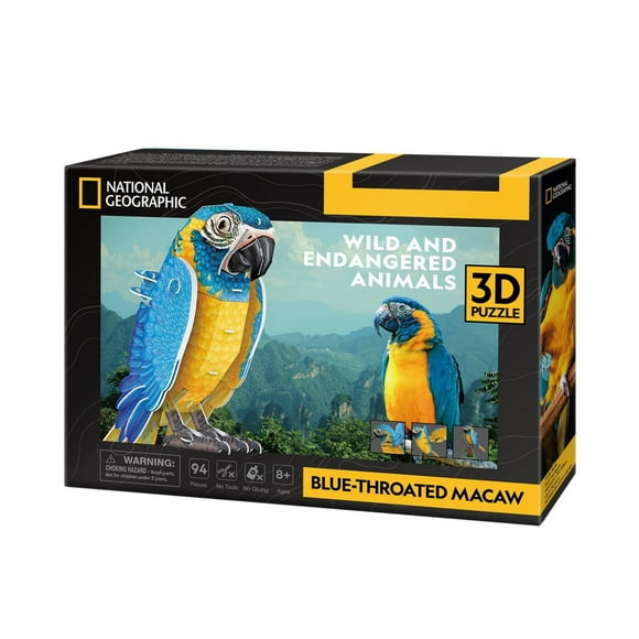 Puzzle 3D National Geographic : Aras à gorge bleue
