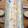 thumbnail image 5 of Table Runners 70 Inches Long Dress Scarves, Spring Dog Farmhouse Coffee/Dining/Kitchen Table Decor, Holiday Table Runner, Retro Watercolor Botanical Floral Sunflower 13x70 Inch, 5 of 9