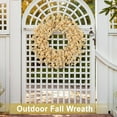 thumbnail image 6 of 26" Spring Wreath for Front Door, Easter Valentines Wild Floral Summer Wreaths, Mantel Porch Wall Wedding Living Room Home All Season Decor (Wheat), 6 of 17