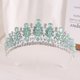 thumbnail image 1 of Nvzi Tiara de boda para novia, diadema de princesa, corona nupcial, joyería para el cabello con diamantes de imitación de cristal, decoración para cumpleaños, fiesta de disfraces (verde), 1 of 3