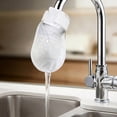 thumbnail image 7 of 100PCS Disposable Faucet Filter Socks Anti-Splash Kitchen Sink Water Filter Mesh Bags Universal Water Sediment Capture Screen Covers with 10 Fastening Straps for Bathroom Kitchen Tap, 7 of 7