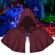 thumbnail image 3 of Capa de Halloween, capa de cosplay, capa corta, disfraz, capa con capucha, poncho, medieval Rojo, 3 of 9
