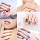 thumbnail image 5 of Puntas de uñas cortas cuadradas, puntas de uñas postizas transparentes con caja para salón, 5 of 5