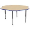thumbnail image 4 of ECR4Kids 60in Flower Premium Thermo-Fused Adjustable Activity Table Maple/Blue/Black - Super Leg, 4 of 8