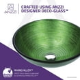 thumbnail image 3 of Gardena Series Deco-Glass Vessel Sink in Brushed Green, 3 of 7