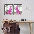 thumbnail image 2 of Stupell Industries Neon Pink Leopard Animals Painting Black Framed Art Print Wall Art, 16 x 20, Set of 2, 2 of 8