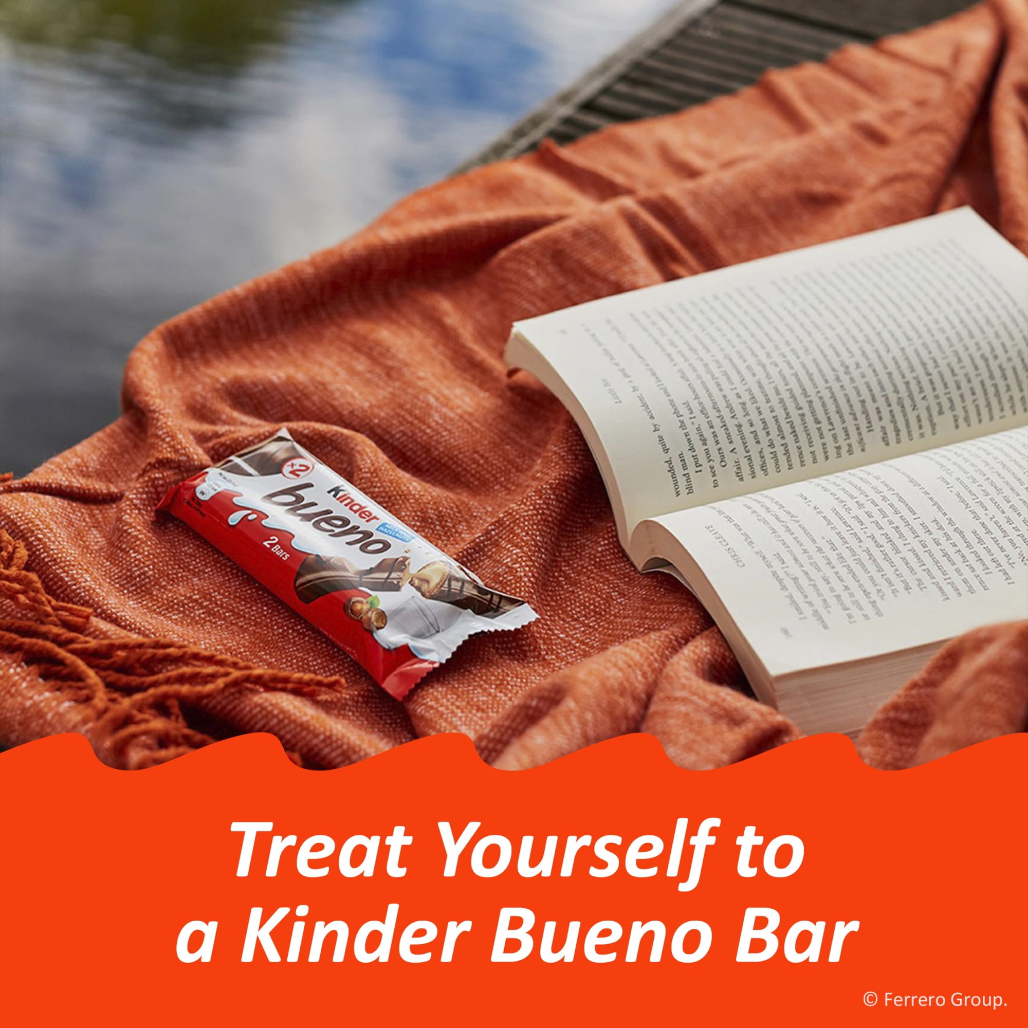 Kinder Bueno Dark Chocolate Bars with Creamy Hazelnut Filling, Chocolate Candy Bars for Game Day, Football Party Supplies, Snacks for Adults, 2 Per Pack, 1.5 oz. Per Pack