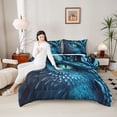 thumbnail image 4 of Castle Fairy Blue Dragon Twin Comforter Sets,Abstract Wildlife Bedding Set, 4 of 8