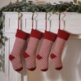 thumbnail image 3 of Lilgiuy Christmas Pinstripe Printed Stocking Wool Pendant Christmas Decorations Gift Bag Socks for Running Hiking, 3 of 4