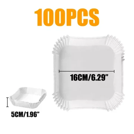 

Air Fryer Parchment Paper Liner Oil-proof Water-proof Paper Tray Non-Stick Baking Mat for Oven Air Fryer Accessories