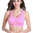 thumbnail image 5 of Womens Sports Bras 5-Pack Seamless Sports Bra Wirefree Yoga Bra With Removable Pads Sport Bras for Women Multicolor XL, 5 of 8