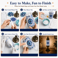 thumbnail image 5 of MEHOOM DIY Mosaic Lamp Kit, Turkish Crafts Kit for Adults, Luxury Moroccan-style Decor, Table Lamp for Bedroom Ambiance, Perfect Gift for Her or Him (Serenity Blue), 5 of 11
