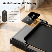 Walking Pad with Vibration Pad, Under Desk Treadmill, 2.5HP 3.8MPH Fitness Jogging Machine, 12% Incline, with Remote Patbrela LED Display for Home