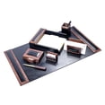 thumbnail image 4 of Dacasso Ensemble de Bureau en Noyer et Cuir, 7 Pcs, 4 of 5