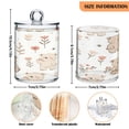 thumbnail image 3 of 2 Pack Qtip Holder Dispenser Lovely Bear and Flowers Clear Plastic Storage Apothecary Jars for Cotton Swabs Balls Pads Floss, 3 of 7