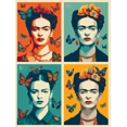 thumbnail image 1 of Frida Kahlo Butterfly Canvas Wall Art 15.75x11.81 Inches, 1 of 8