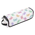 thumbnail image 2 of Hair Tool Organizer Bag with Heat Resistant Mat Removable Travel Storage Case for Hot Air Brushes Curling Irons Pastel-colored Crab Pattern, 2 of 8