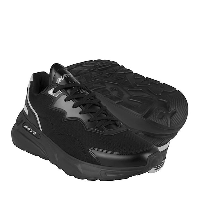 TENIS CASUALES CABALLERO WHAT´S UP 326530 TEXTIL NEGRO What's Up 326530
