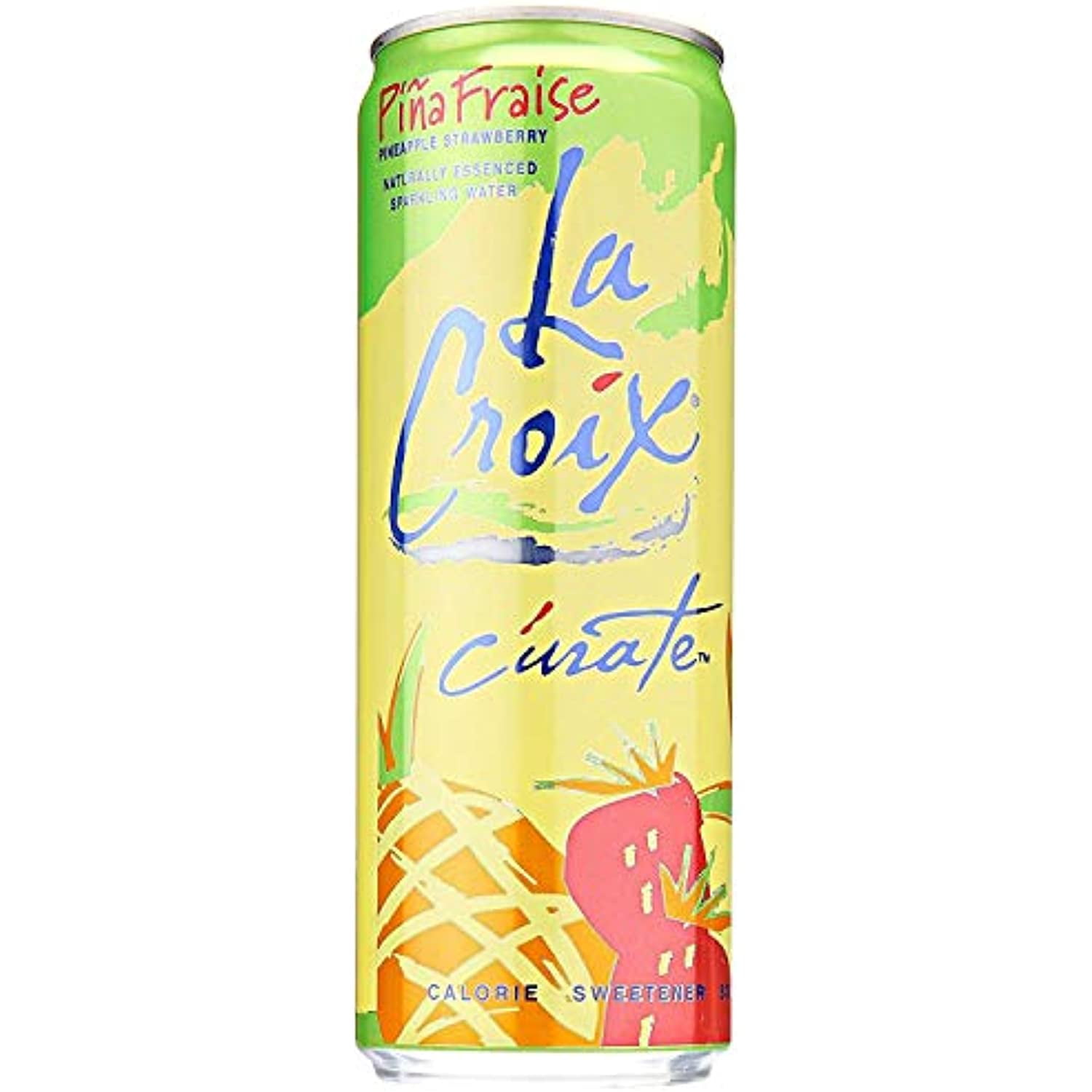 La Croix Pina Fraise, Pineapple Strawberry Flavored Naturally Essenced