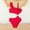 Red, variant on SNKSDGM Girls Swimsuit Cover up Size 8 Girls Swimsuit Kid Beach Swimwear Cute Bathing Suit 13-14 Years