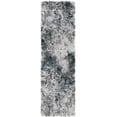 thumbnail image 2 of SAFAVIEH Cloud Edvin Distressed Polyester Shag Runner Rug, Gray/Blue, 2'3" x 8', 2 of 7
