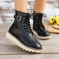 thumbnail image 5 of SACFOF Women's Combat Boots Rave Boots for Women Booties Motorcycle Fashion Buckle Goth Chunky Heel, 5 of 6