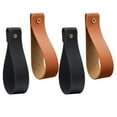 thumbnail image 3 of 4pcs Curtain Rod Holders Wall Hanging Straps Leather Straps for Hanging Curtain Rod, 3 of 9