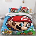 thumbnail image 1 of Juego de cama Mario Comfort Twin, juego de cama de tamaño completo de 3 piezas, para niñas y niños, 1 of 2