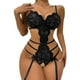 thumbnail image 1 of Ropa Interior Sin Entrepierna Para Mujeres Sujetador Transparente De Encaje Disfraces Eróticos Femeninos Body De Peluche Profundo V Lencería Sexy, 1 of 4