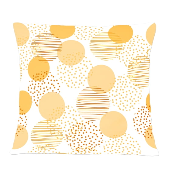 Designart Circular Abstract Retro Geometric IX' Mid-Century Modern Throw Pillow - 12x20