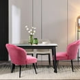thumbnail image 2 of Fionafurn Velvet Side Wingback Chair Set of 2, Pink, 2 of 8