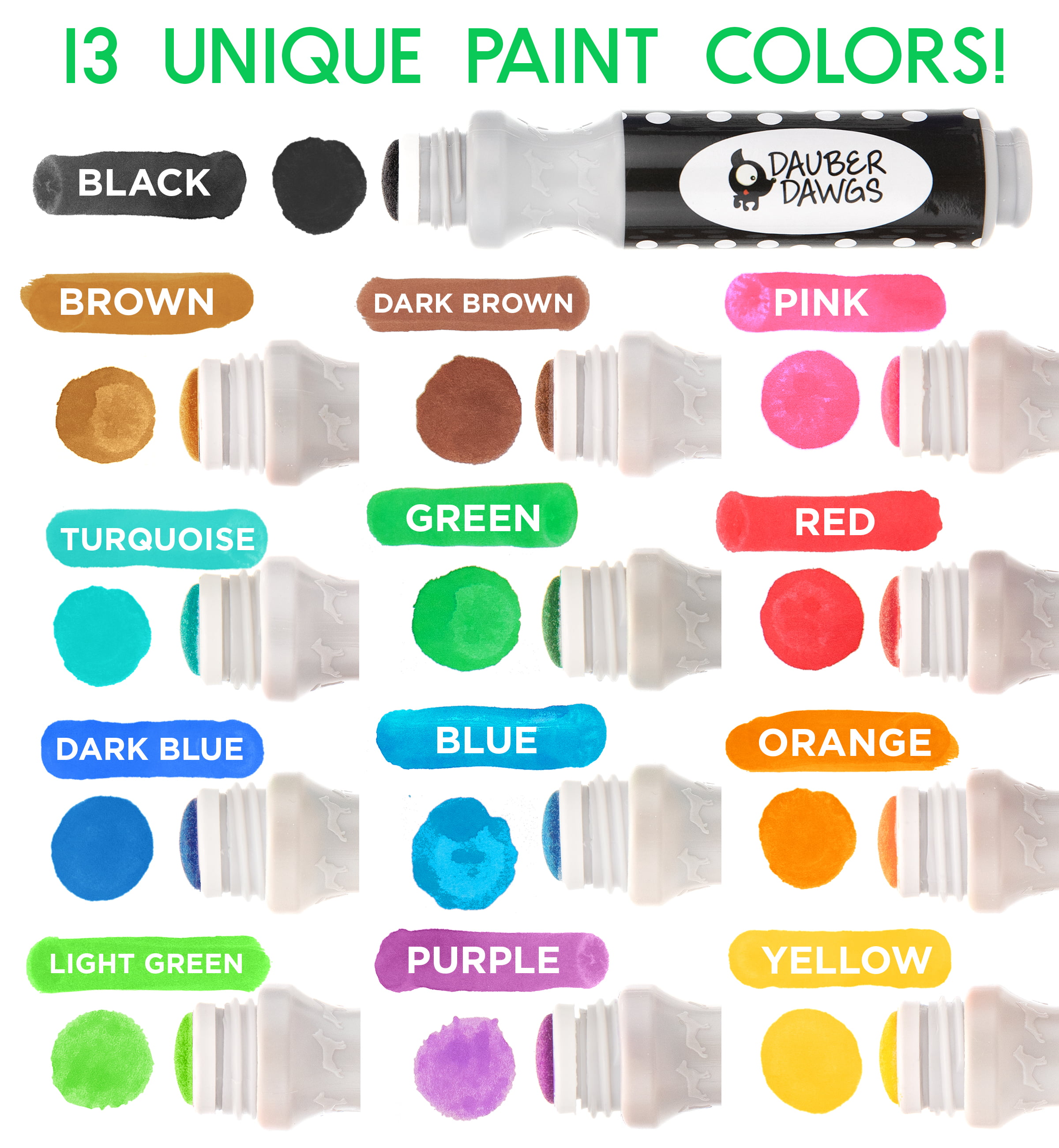 6 Colors Dot Markers Washable Dot Markers Bingo Daubers - Temu