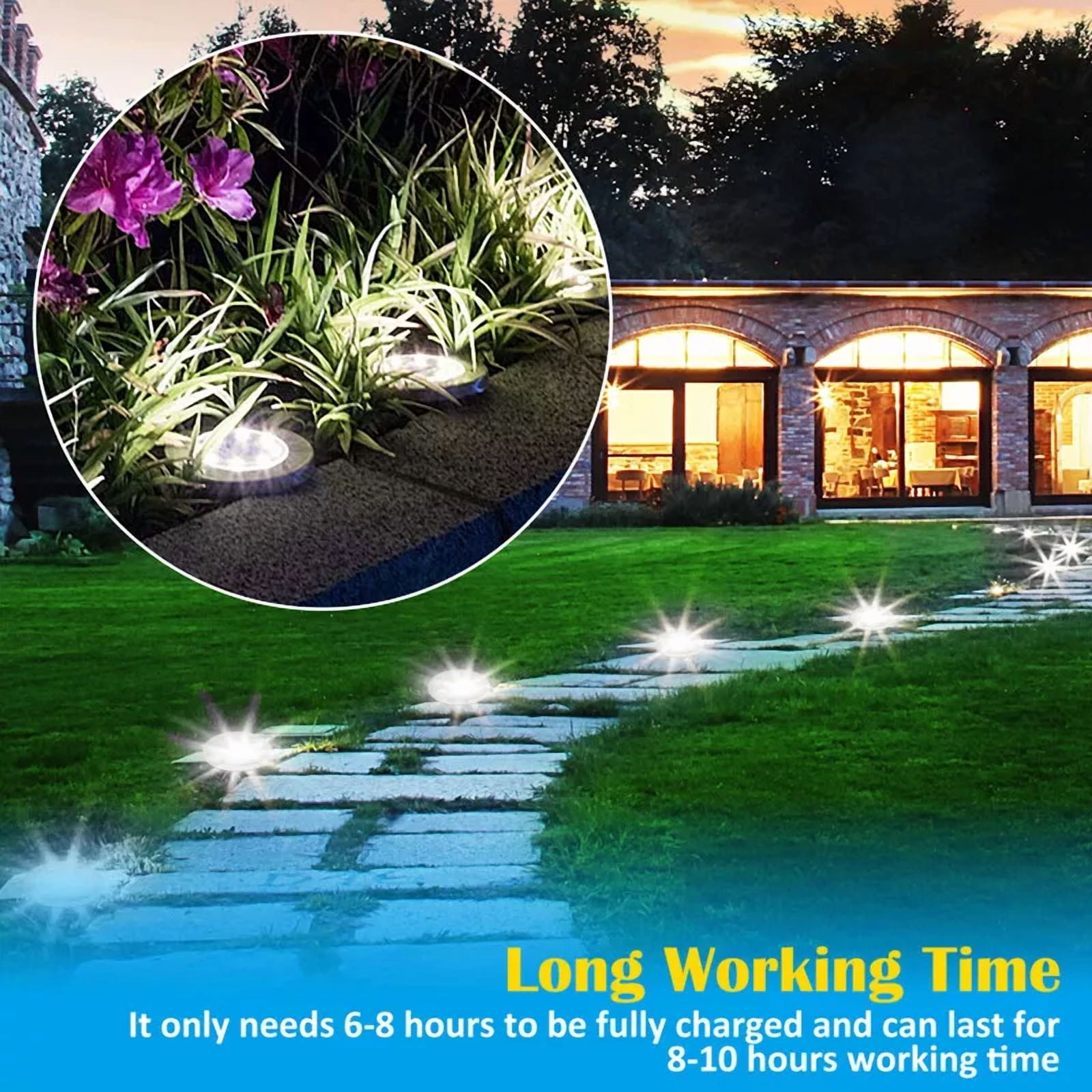 PURELY- Led Solar Power Flat Buried Light In-Ground Lamp Outdoor Path Garden Decking 2W