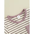 thumbnail image 6 of Suealasg Baby Boys Girls One Piece Jumpsuit 3M 6M 12M 18M Short Sleeve Striped Bodysuit Newborn Summer Romper Clothes for Girls Boys, 6 of 9
