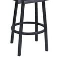 thumbnail image 3 of Armen Living Balboa 26” Counter Barstool with Arms-Black Coated Finish/Vintage Black Faux Leather, 3 of 7