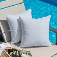 thumbnail image 2 of Throw Pillow Covers 18x18 Inch, Light Blue Decorative Pillow Cases for Couch Sofa Bed, Rustic Farmhouse Solid Color Cotton Linen Square Home Decor Pillowcases with Hidden Zipper, 2 of 9