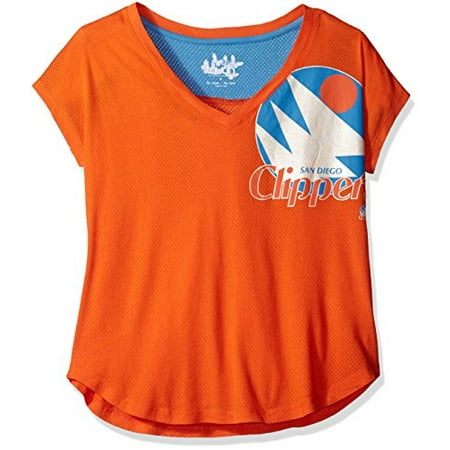 Touch by Alyssa Milano NBA San Diego Clippers Women's First Down Tee, Medium, Orange