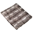 thumbnail image 5 of Northlight Two-Toned Striped Faux Fur Throw Blanket - 50" x 60" - White and Gray, 5 of 9