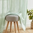 thumbnail image 4 of THD Lynda Faux Linen Textured Semi Sheer Light Filtering Window Rod Pocket Thick Drapery Panels Curtains for Bedroom & Living Room, Pair, 4 of 5
