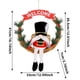 thumbnail image 2 of mfyjkho Letrero de madera de bienvenida para Navidad con guirnalda de enano soldado sin rostro, decoración navideña de madera para puerta para exhibición de temporada., 2 of 7